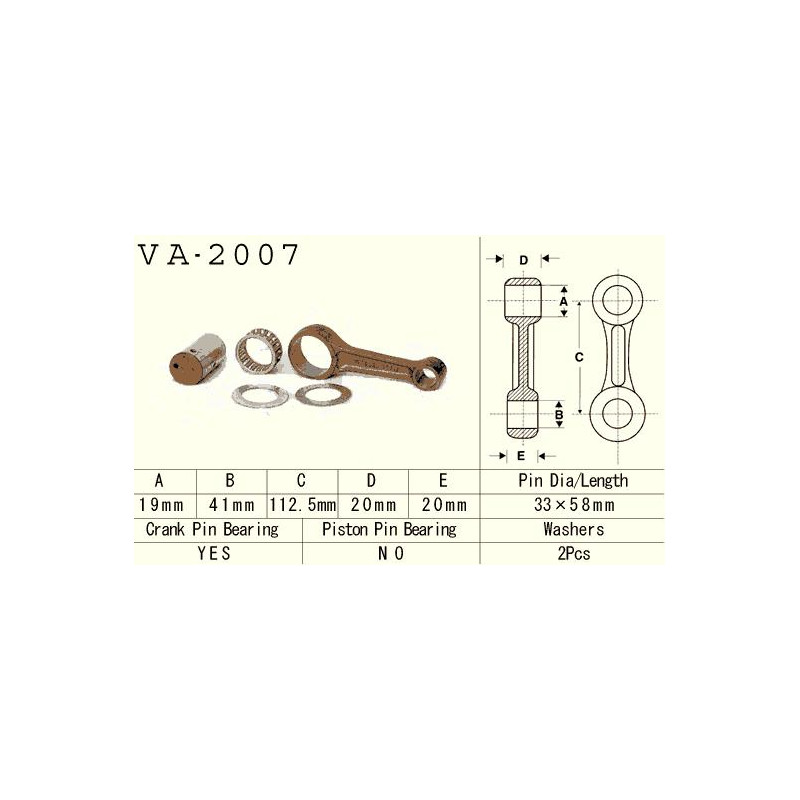 VESRAH KORBOWÓD YAMAHA YFM 350 (YFM350) RAPTOR '07-'13, WARRIOR, WOLVERINE '87-'09, BIG BEAR 350 '87-'99 (VA2007)