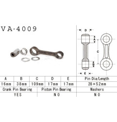 VESRAH KORBOWÓD KAWASAKI KLF 220 (KLF220) '92-'11, KLF 250 (KLF250) '92-'11 (VA4009) (MADE IN JAPAN)