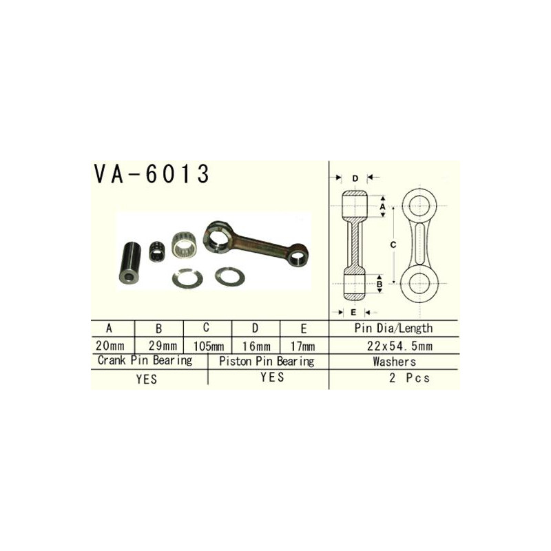 VESRAH KORBOWÓD YAMAHA YZ 125 (YZ125) '97-'00 (VA6013) (MADE IN JAPAN)