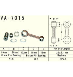 VESRAH KORBOWÓD SUZUKI RM 125 (RM125) '99-'03 (VA7015) (MADE IN JAPAN)