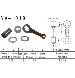 VESRAH KORBOWÓD HONDA TRX500 FA/FG '01-'13 (FOURTRAX, FOREMAN, RUBICON) (VA1019) (MADE IN JAPAN)