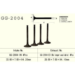 VESRAH ZAWÓR SSĄCY YAMAHA XJ 650 80-84, XJ650 80-84, XJ 750 '82-85' (33,0X7,00X94,20) (OEM: 16G-12111-00,4H7-12111-00)