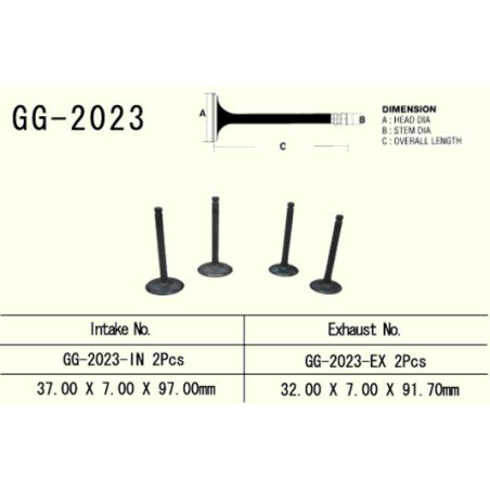 VESRAH ZAWÓR SSĄCY YAMAHA YFM 600 GRIZZLY '98-'01, XT600 '87-'03, TT600S/E/R/RE '83-'04 (37,0X7,0X97,0 MM)