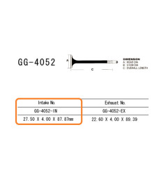 VESRAH ZAWÓR SSĄCY KAWASAKI ZX6RR 04 (ZX600M1) (OEM:12004-0006) (1SZT.) (MADE IN JAPAN)