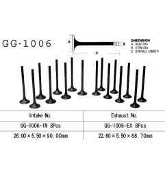 VESRAH ZAWÓR WYDECHOWY HONDA CB 900F 79-83 (SC01, SC09), CB 1100F/R 82-85 (OEM: 14721-438-000) (1SZT.) (MADE IN JAPAN)