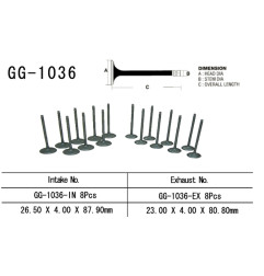 VESRAH ZAWÓR WYDECHOWY HONDA CBR 600 F4 '99-06'(23,00X4,00X80,80MM) (OEM: 14721-MBW-000) (1SZT.) (MADE IN JAPAN)