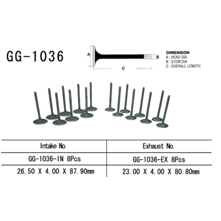 VESRAH ZAWÓR WYDECHOWY HONDA CBR 600 F4 '99-06'(23,00X4,00X80,80MM) (OEM: 14721-MBW-000) (1SZT.) (MADE IN JAPAN)