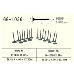 VESRAH ZAWÓR WYDECHOWY HONDA CBR 600 F4 '99-06'(23,00X4,00X80,80MM) (OEM: 14721-MBW-000) (1SZT.) (MADE IN JAPAN)
