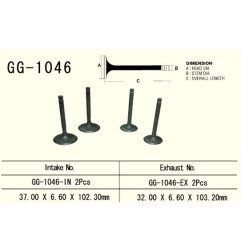 VESRAH ZAWÓR WYDECHOWY HONDA XR 650R '00-'07, TRX 700XX '08-'16 (2 NA POJAZD) (32,0X6,6X103,2 MM) (OEM: 14721-MBN-670)