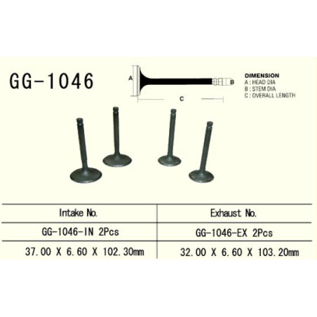 VESRAH ZAWÓR WYDECHOWY HONDA XR 650R '00-'07, TRX 700XX '08-'16 (2 NA POJAZD) (32,0X6,6X103,2 MM) (OEM: 14721-MBN-670)