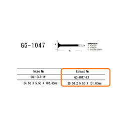 VESRAH ZAWÓR WYDECHOWY HONDA TRX 650/680 '03-'17 (2 NA POJAZD) (30,5X5,50X101,0 MM) (OEM: 14721-HN8-000,GG-HL3-A00)