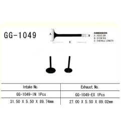 VESRAH ZAWÓR WYDECHOWY HONDA CRF 230 '03-20' (OEM: 14721-KBB-900) (1SZT.) (MADE IN JAPAN)
