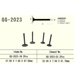 VESRAH ZAWÓR WYDECHOWY YAMAHA YFM 600 GRIZZLY '98-'01, XT 600 '87-'03, TT600 (32,0X7,0X91,7 MM) (OEM:1VJ-12121-00)