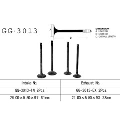 VESRAH ZAWÓR WYDECHOWY SUZUKI GZ 250 99-10, GN 250, DR 250, LT 300 E '87-89' (OEM: 12912-38200,12911-38201) (1SZT.)
