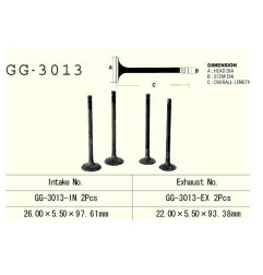 VESRAH ZAWÓR WYDECHOWY SUZUKI GZ 250 99-10, GN 250, DR 250, LT 300 E '87-89' (OEM: 12912-38200,12911-38201) (1SZT.)