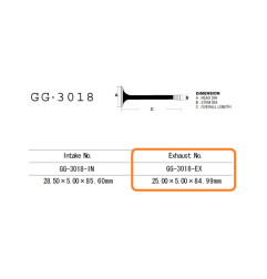 VESRAH ZAWÓR WYDECHOWY SUZUKI GSF 1200 BANDIT '97-02' GSXR 1100 '86-90' GSX 1100 F/G '88-93' (OEM: 12912-06B00) (1SZT.)