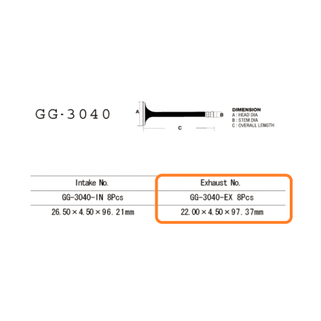 VESRAH ZAWÓR WYDECHOWY SUZUKI GSXR 600 SRAD '97-00' (OEM: 12912-34E00) (1SZT.) (MADE IN JAPAN)