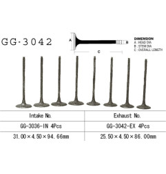 VESRAH ZAWÓR WYDECHOWY SUZUKI DL 650/SV 650 '99-'17 (OEM: 12912-20F00) (1SZT.) (MADE IN JAPAN)