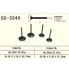 VESRAH ZAWÓR WYDECHOWY SUZUKI DRZ 400 '00-'13, LTZ 400 '03-'13 (2 NA POJAZD) (OEM: 12005-S004,12912-29F00) (1SZT.)