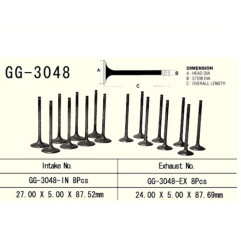 VESRAH ZAWÓR WYDECHOWY SUZUKI GSX 750F '98-06' (OEM: 12912-03F00) (1SZT.) (MADE IN JAPAN)