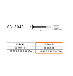 VESRAH ZAWÓR WYDECHOWY SUZUKI DR 200SE '01-'13, DR 650SE '96-'15 (OEM: 12912-42A00 (1SZT.) (MADE IN JAPAN)