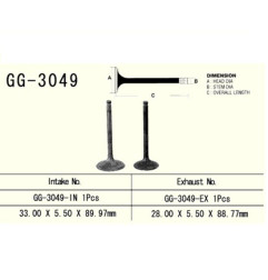 VESRAH ZAWÓR WYDECHOWY SUZUKI DR 200SE '01-'13, DR 650SE '96-'15 (OEM: 12912-42A00 (1SZT.) (MADE IN JAPAN)