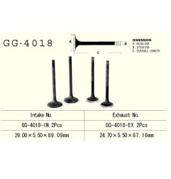 VESRAH ZAWÓR WYDECHOWY KAWASAKI KLR 250 '85-'05, EN 450/500, GPZ 500S, GPZ 900R, ER5 97-03 (OEM: 12005-1052,12005-1065)