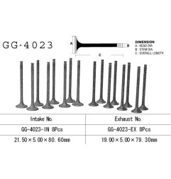 VESRAH ZAWÓR WYDECHOWY KAWASAKI GPX 600 R 89-99, GPZ 600R '85-90, ZL 600 '86-97' (OEM: 12005-1062) (1SZT.)