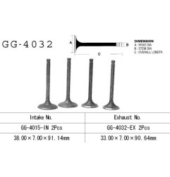 VESRAH ZAWÓR WYDECHOWY KAWASAKI KLR 650 '87-'09 (OEM: 12005-1085) ( 1SZT.) (MADE IN JAPAN)