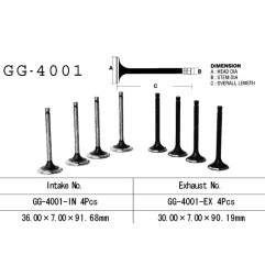 VESRAH ZAWÓR WYDECHOWY KAWASAKI Z 900 '73-'77 (OEM:12005-005) (1SZT.) (MADE IN JAPAN)