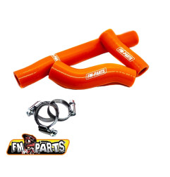 FM-PARTS SILIKONOWE WĘŻE/PRZEWODY CHŁODNICY KTM / HUSQVARNA 250/300 '17-'19 KOLOR POMARAŃCZOWY