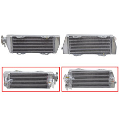 PSYCHIC CHŁODNICA KTM EXC/MXC/SX '250/300/380 '98-'03 WZMOCNIONA O STANDARDOWEJ POJEMNOŚCI LEWA (OEM: 50335007000)
