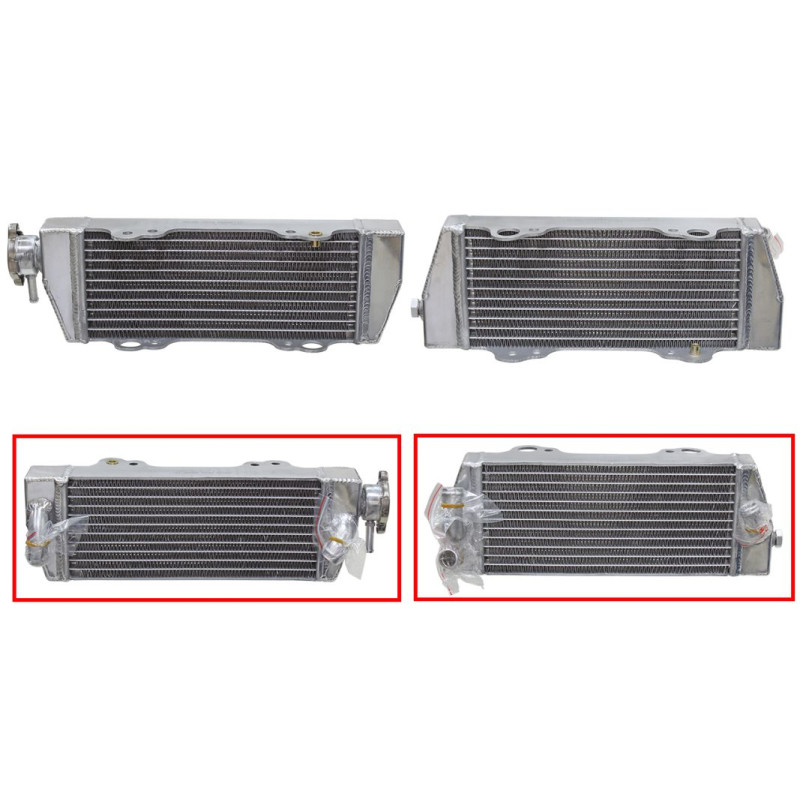 PSYCHIC CHŁODNICA KTM EXC/MXC/SX '250/300/380 '98-'03 WZMOCNIONA O STANDARDOWEJ POJEMNOŚCI LEWA (OEM: 50335007000)