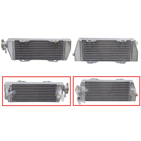 PSYCHIC CHŁODNICA KTM EXC/MXC/SX '250/300/380 '98-'03 WZMOCNIONA O STANDARDOWEJ POJEMNOŚCI PRAWA (OEM: 54735008000)
