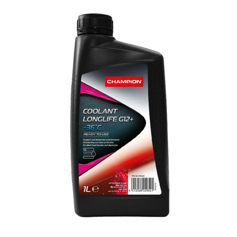 CHAMPION PŁYN DO CHŁODNICY COOLANT G12+ LL -36°C 1L CHAMPION PŁYN DO CHŁODNICY COOLANT G12+ LL -36°C 1L