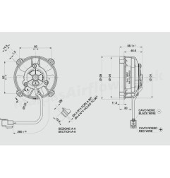 SPAL WENTYLATOR CHŁODNICY Z OKABLOWANIEM KTM EXC-F / XCF-W / FREERIDE / XC-W / XC-W TPI / EXC / EXC TPI