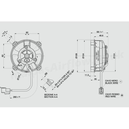 SPAL WENTYLATOR CHŁODNICY Z OKABLOWANIEM KTM EXC-F / XCF-W / FREERIDE / XC-W / XC-W TPI / EXC / EXC TPI