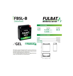 AKUMULATOR ŻELOWY BEZOBSŁUGOWY FULBAT FB5L-B