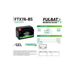 AKUMULATOR ŻELOWY BEZOBSŁUGOWY FULBAT FTX7A-BS
