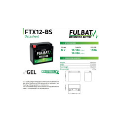 AKUMULATOR ŻELOWY BEZOBSŁUGOWY FULBAT FTX12-BS