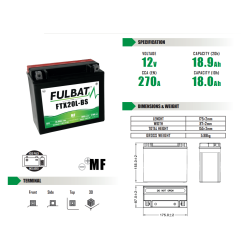 AKUMULATOR BEZOBSŁUGOWY FULBAT FTX20L-BS