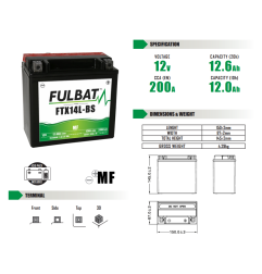 AKUMULATOR BEZOBSŁUGOWY FULBAT FTX14L-BS