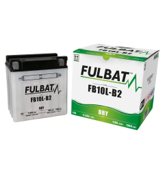 Akumulator FULBAT FUL DRY - FB10L-B2 / YB10L-B2 (suchy, obsługowy, kwas w zestawie)