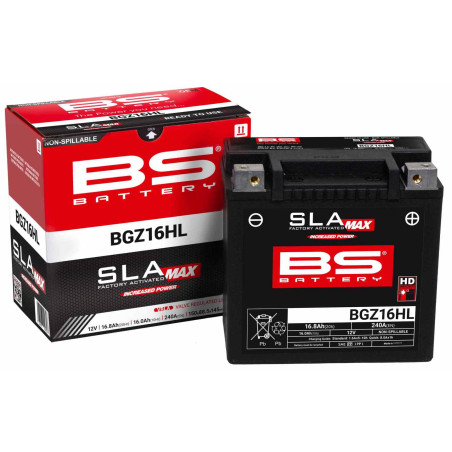 BS AKUMULATOR BGZ16HL MAX (YTX14HL,YTX14L,YTX14L-BS) 12V 16AH 150X88,5X145 BEZOBSŁUGOWY - ZALANY - ZASTEPUJE 300882