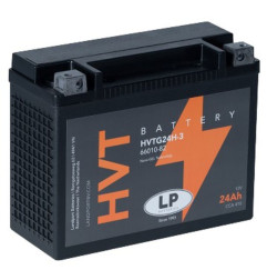 LANDPORT AKUMULATOR ŻELOWY HVTG24H-3 (GHD24HL-BS) (MH HVTG24H-3) 12V 24AH 205X87X162 HEAVY V-TWIN BEZOBSŁUGOWY - ZALANY