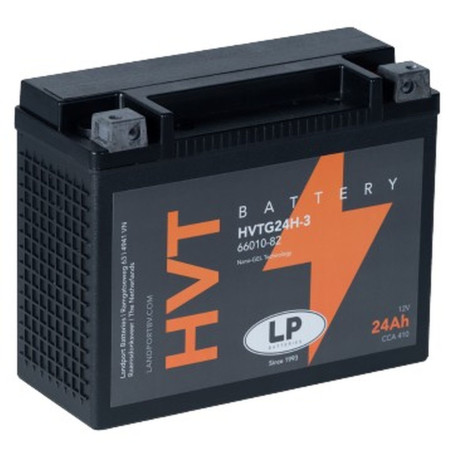 LANDPORT AKUMULATOR ŻELOWY HVTG24H-3 (GHD24HL-BS) (MH HVTG24H-3) 12V 24AH 205X87X162 HEAVY V-TWIN BEZOBSŁUGOWY - ZALANY