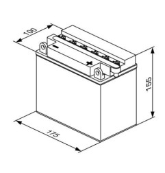 M AKUMULATOR YB16L-B (BEZ ELEKTROLITU)