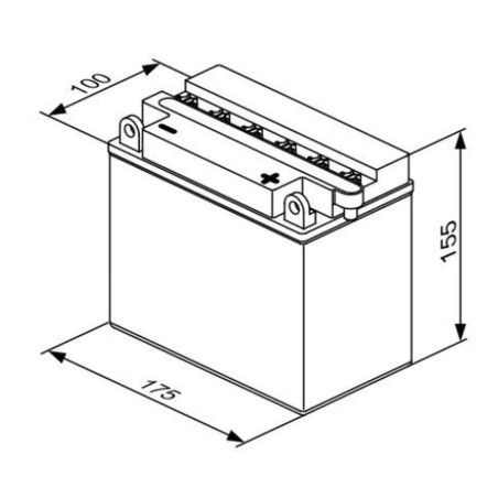 M AKUMULATOR YB16L-B (BEZ ELEKTROLITU)