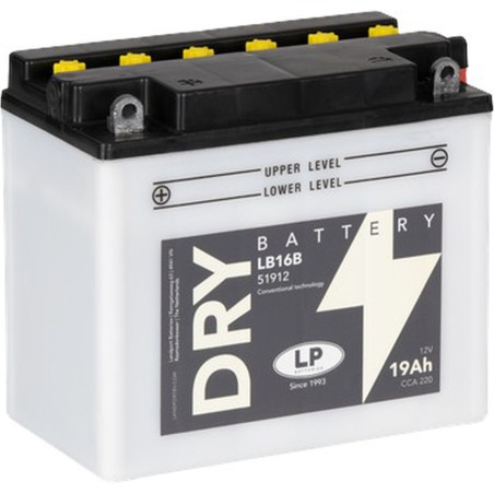 LANDPORT AKUMULATOR YB16B (MD LB16B) 12V19AH 175X100X155 OBSŁUGOWY - ELEKTROLIT OSOBNO (2) UE2019/1148