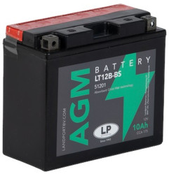 LANDPORT AKUMULATOR YT12B-BS (MA LT12B-BS) 12V 10AH 150X70X130 BEZOBSŁUGOWY - ELEKTROLIT OSOBNO (4) UE2019/1148